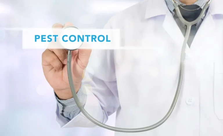 Woman reacting to cockroach in kitchen highlighting pests on your health risks.